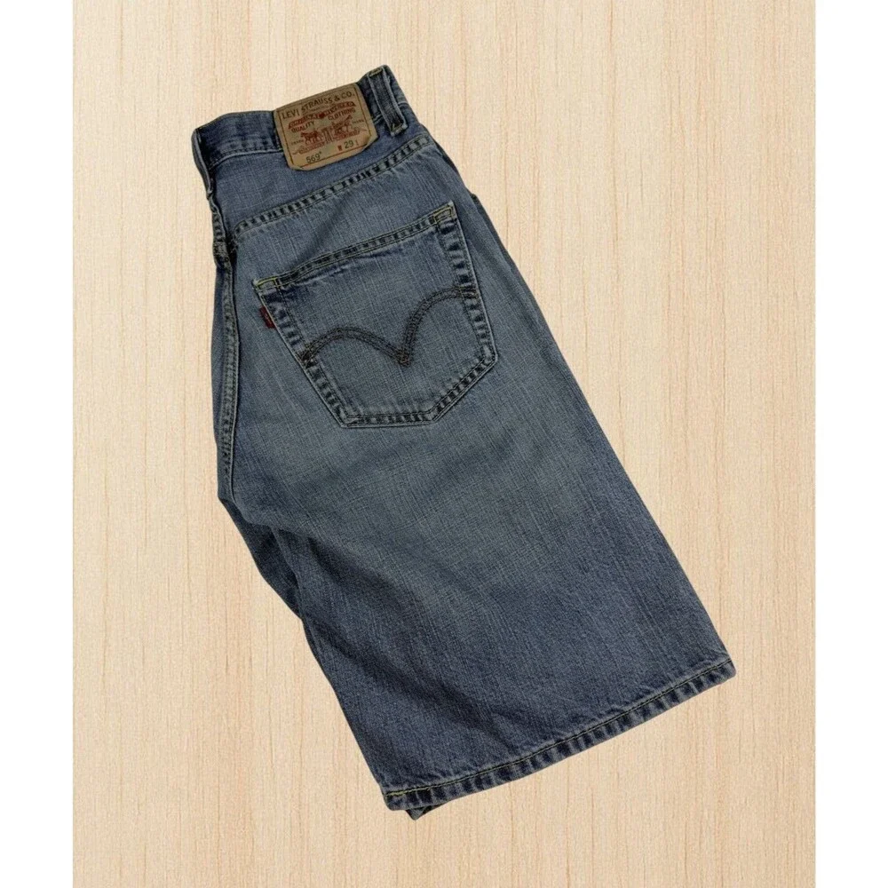 Levi’s 569 Loose Straight Jean Shorts Men’s W29 11L Medium Wash Blue Denim